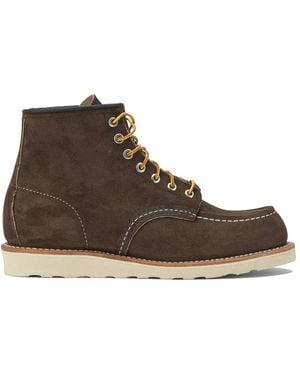 Red Wing Shoes "8836 Classic Moc Toe" Lace-Up Ankle Boots - Brown