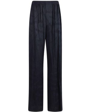 Balenciaga Midnight Silk Pajama Pant - Blue
