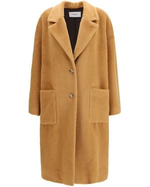 Lardini Long Alpaca And Wool-Blend Coat - Natural