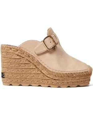 Stella McCartney Gaia Suede Clogs - Natural