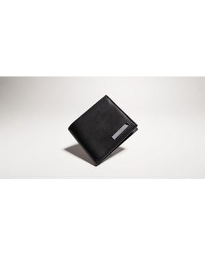 Gucci Leather Bifold Metal Accent Wallet - Black