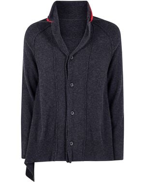 Y's Yohji Yamamoto Side Drape Jacket - Blue