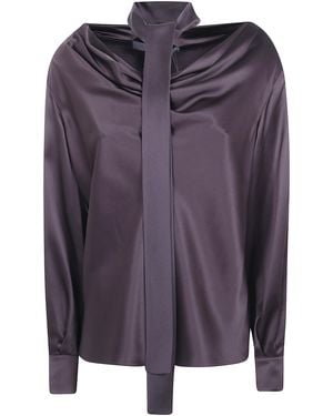 Max Mara "Fiocchi" Silk Classic Shirt - Purple