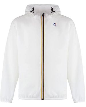 K-Way Le Vrai 3.0 Claude Hooded Nylon Jacket - White