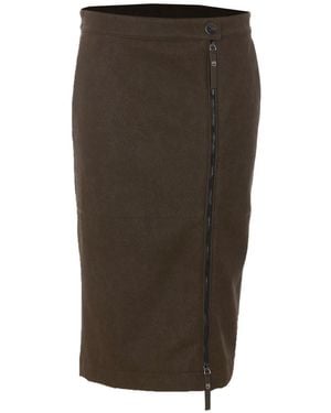 Pinko Viscose Polyamide Skirt - Brown