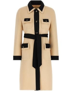 Valentino Garavani Wool Coat - Natural