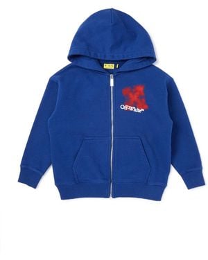 Off-White c/o Virgil Abloh Sweatshirt With "Graffiti" Logo - Blue