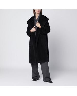 Tagliatore Alpaca And Wool-Blend Coat With Hood - Black