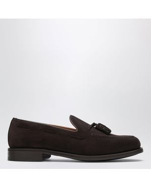 BERWICK 1707 Suede Loafers With Tassels - Black