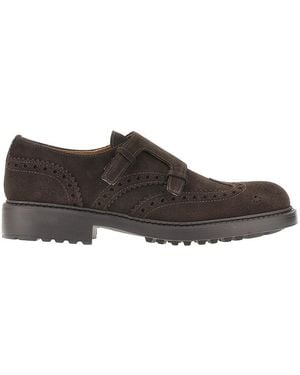 Doucal's Suede Leather Double Loop Shoes - Brown