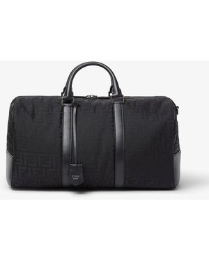 Fendi Ff Nylon Medium Travel Bag - Black