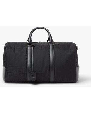 Fendi Ff Nylon Medium Travel Bag - Black