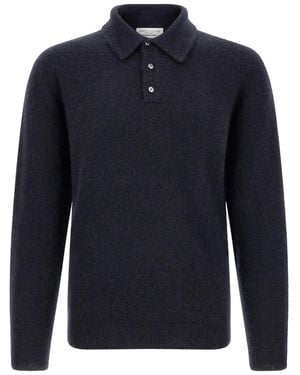 Roberto Collina Cashmere And Silk Polo Shirt - Blue