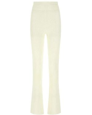 ANDREADAMO Andreadamo Ivory Stretch Viscose Blend Pant - White