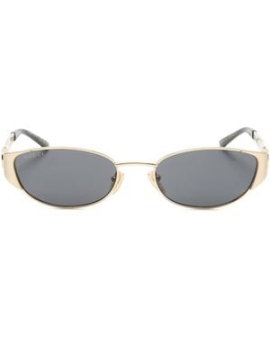 Gucci Oval-Frame Sunglasses - Metallic