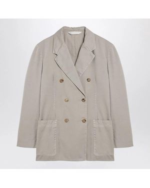 Palm Angels Double-Breasted Cotton Jacket - Grey