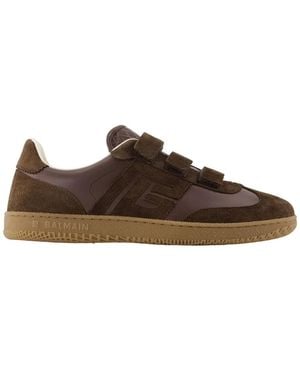 Balmain Swan Scratch Sneakers - Brown