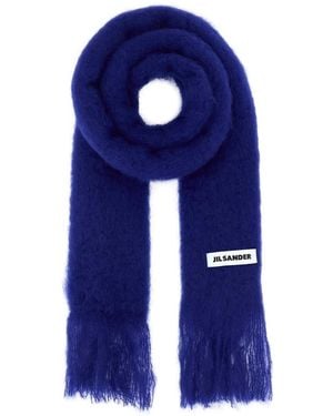 Jil Sander Plain Scarf - Blue