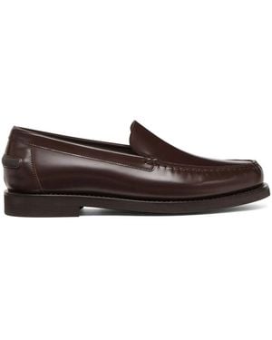 Brunello Cucinelli Calfskin Penny Loafers - Brown