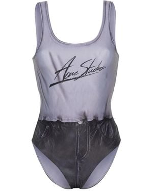 Acne Studios Printed Swmsuit - Purple