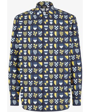 Fendi Shirt With Banners - Blue