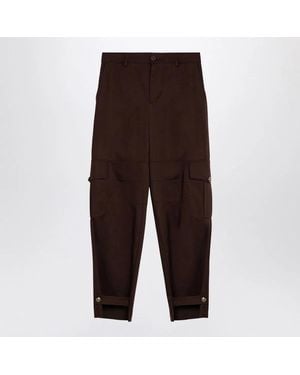 Moschino Wide Cargo Trousers - Brown