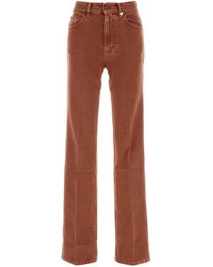 Chloé Brick Denim Jeans - Brown