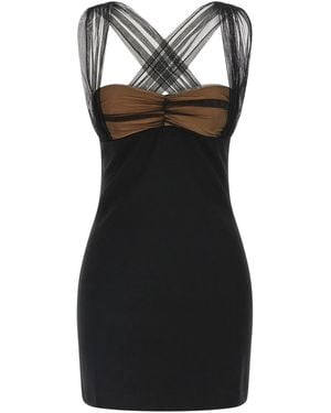 Nensi Dojaka 'Draped Padded Cup Mini' Dress - Black