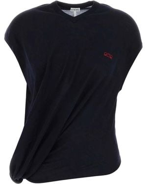 Loewe Midnight Wool Blend Vest - Black