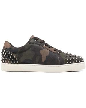Christian Louboutin Seavaste 2 Camouflage Leather Trainers - Brown