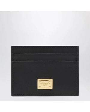Dolce & Gabbana Dolce&Gabbana Leather Card Holder With Logo Tag - Black