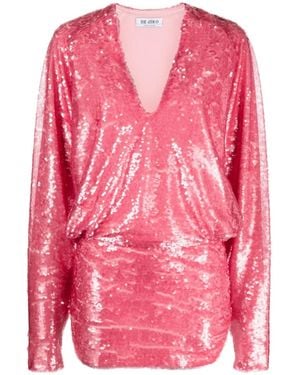The Attico Gael Sequined Mini Dress - Pink