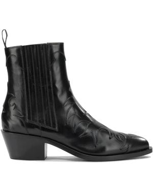 Sartore "Parma 45 Mm" Cowboy Ankle Boots - Black
