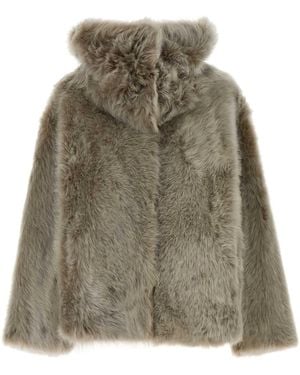 SANTORO Lamb Fur Jacket - Green