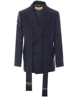 Valentino Garavani Double Breasted Jacket - Blue
