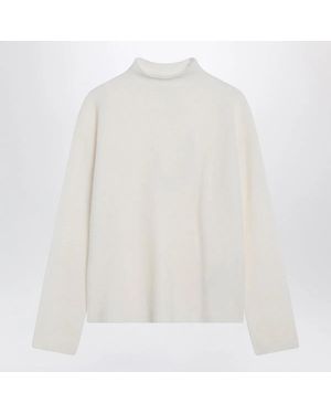 Max Mara Ivory Cashmere-Blend Sweater - White