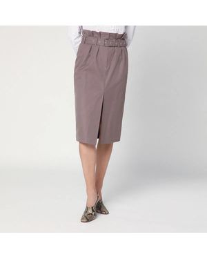 Dries Van Noten Taupe Skirt - Purple