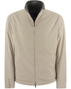 Fedeli Trieste Rain Jacket And Shearling in Blue for Men | Lyst