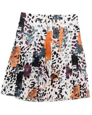 Fendi Falena Print Skirt - White