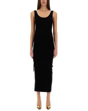 MICHAEL Michael Kors Michael By Michael Kors Stretch Wool Blend Camisole Dress - Black
