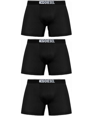 DIESEL Cotton Max-3Pack Boxer - Black