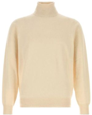 Brunello Cucinelli Cashmere Turtleneck Jumper - Natural