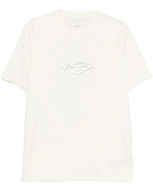 Y-3 Logo Crew Neck T-Shirt - White