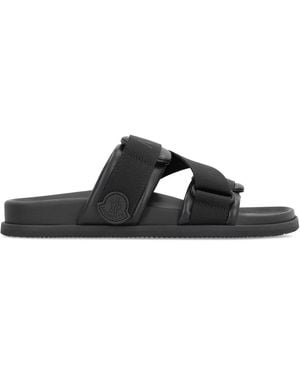 Moncler Summer Velcro Slide Sandals - Black