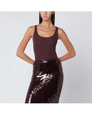 Roberto Collina Eggplant-Coloured Wool Tank Top - Purple