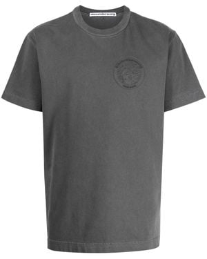 Alexander Wang Anthracite Cotton T-Shirt - Gray