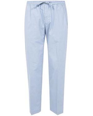 Michael Coal Popeline Coulisse Trousers - Blue