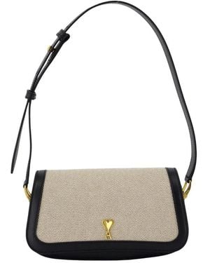 Ami Paris Ami De Coeur Shoulder Bag - Black