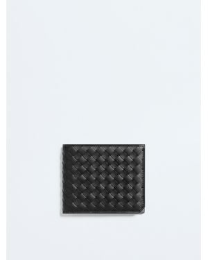 Bottega Veneta Small Bi-Fold Woven Wallet - White