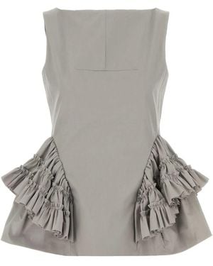 Dries Van Noten 02350-Casey 3305 W W Top - Gray